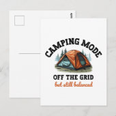 Camping Mode: Aus dem Raster - lustiges Geschenk f Postkarte (Vorne/Hinten)