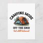 Camping Mode: Aus dem Raster - lustiges Geschenk f Postkarte (Vorderseite)