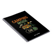 Camping Mode on Funny Nature Lover Camper Geschenk Notizblock (Rechte Seite)