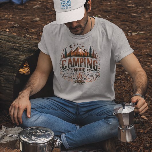 Camping Mode Retro-Typografie Tri-Blend Shirt