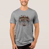 Camping Mode Retro-Typografie Tri-Blend Shirt (Vorderseite)