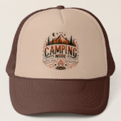 Camping Mode Retro-Typografie Truckerkappe (Vorderseite)