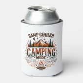 Camping Mode, Retro Typography Camping Symbols Dosenkühler (Kanne Vorderseite)