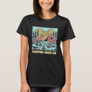 Camping-Modus für Wildtiere Natur Außenbäume T-Shirt