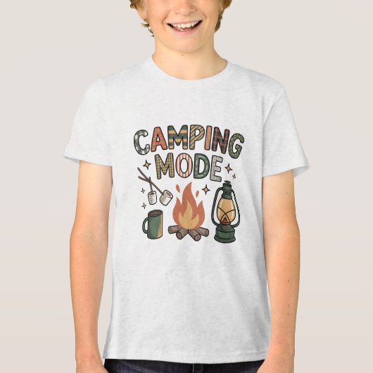 Camping-Modus Tri-Blend Shirt (Vorderseite)