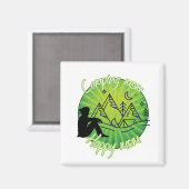 Camping Mom Happy Mama, Camping Mama Magnet (Vorderseite/Rückseite)