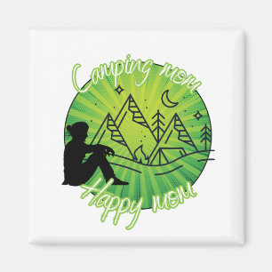 Camping Mom Happy Mama, Camping Mama Magnet
