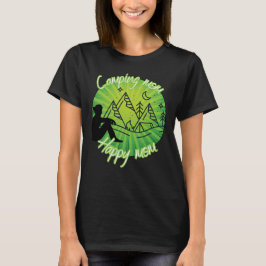 Camping Mom - Happy Mom, Green Circle Tee für sie