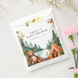 Camping Mountain Rustic Babydusche Geschenktütchen