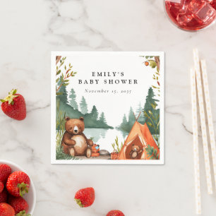 Camping Mountain Rustic Babydusche Serviette