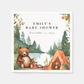 Camping Mountain Rustic Babydusche Serviette (Vorderseite)