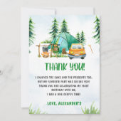 Camping Mountain Rustic Danke Karte (Vorderseite)