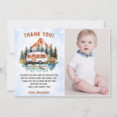 Camping Mountain Rustic Geburtstag Danke Karte (Vorderseite)