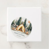 Camping Mountain Rustische Geburtstagsparty Geschenkanhänger (Beispiel)