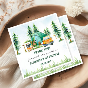 Camping Mountain Rustische Geburtstagsparty Serviette