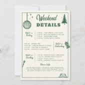 Camping Mountains Green Camp Junggeselinnen-Abschi Einladung (Rückseite)