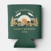 Camping Mountains Sunset Green Family Wiedersehen Dosenkühler (Rückseite)