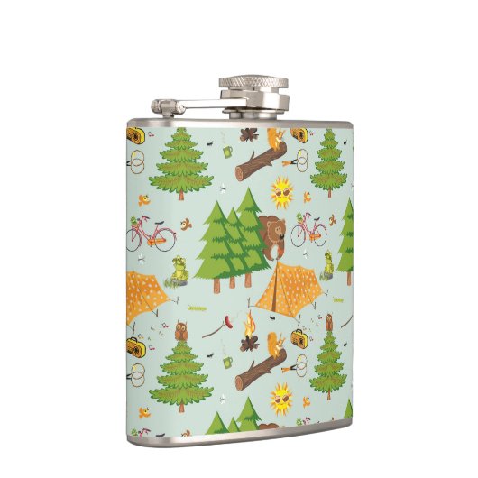 Camping Muster Flachmann (Rechts)