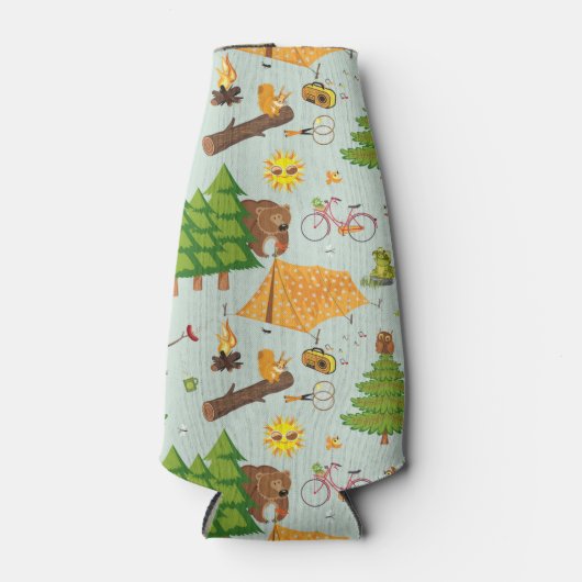 Camping Muster Flaschenkühler (Vorderseite)