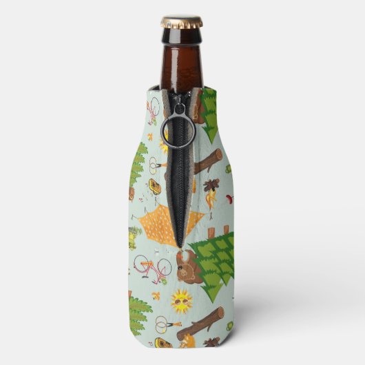 Camping Muster Flaschenkühler (Flasche Rückseite)
