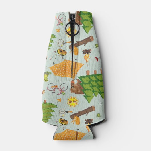 Camping Muster Flaschenkühler (Rückseite)