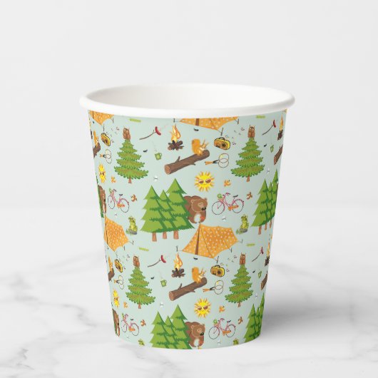 Camping Muster Pappbecher (Vorderseite)