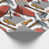 Camping-Mustertrennpapier Geschenkpapier (Ecke)