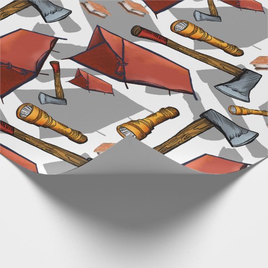 Camping-Mustertrennpapier Geschenkpapier (Ecke)