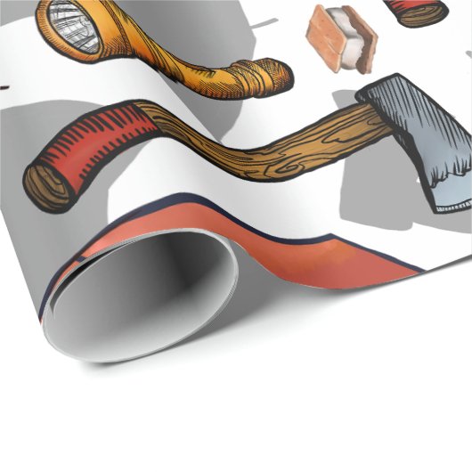 Camping-Mustertrennpapier Geschenkpapier (Rolleneckpunkt)