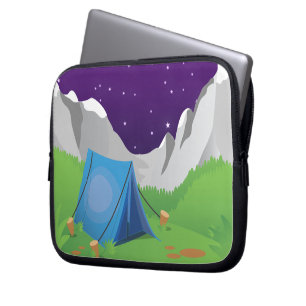 Camping - Nachtzeit Laptopschutzhülle