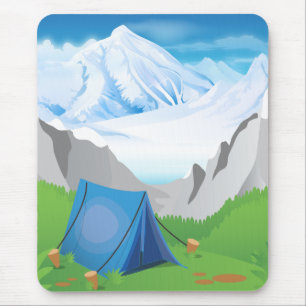 Camping - Nachtzeit Mousepad