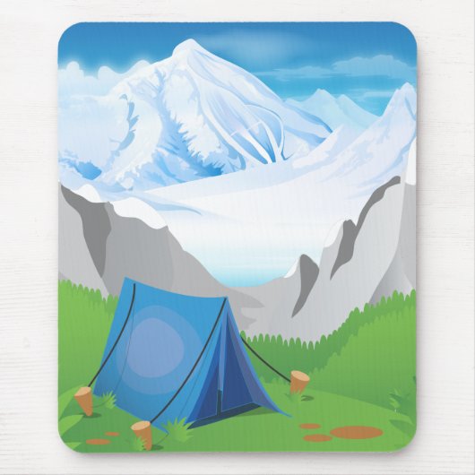 Camping - Nachtzeit Mousepad (Vorne)