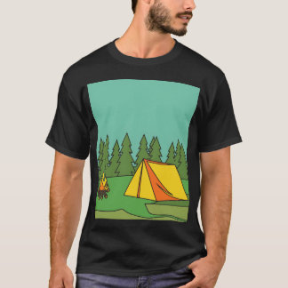 Camping Natur Vintage Familie T-Shirt