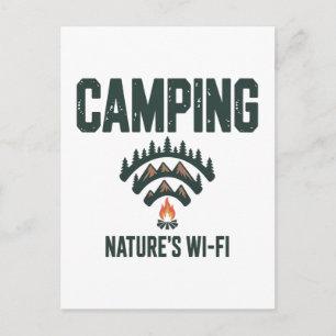 Camping Naturen Wifi Feiertagspostkarte