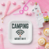 Camping Naturen Wifi Pappteller (Party)
