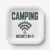Camping Naturen Wifi Pappteller (Vorderseite)