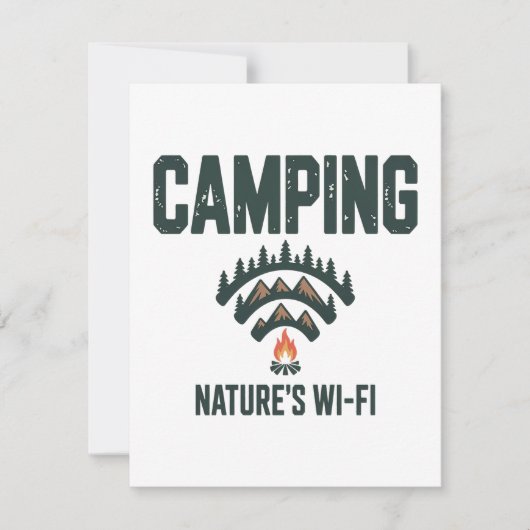 Camping Natures Wifi Dankeskarte (Vorderseite)