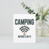Camping Natures Wifi Dankeskarte (Stehend Vorderseite)