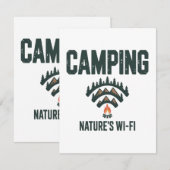 Camping Natures Wifi Dankeskarte (Vorne/Hinten)