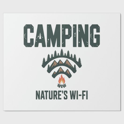 Camping Natures Wifi Geschenkpapier (Flach)
