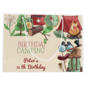 Camping Naturwandern zum Geburtstag für Kinder Große Geschenktüte (Rückseite)