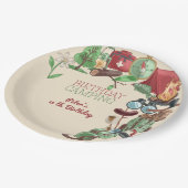 Camping Naturwandern zum Geburtstag für Kinder Pappteller (Schrägansicht)