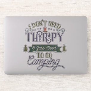 Camping nicht Therapie Word Art Aufkleber