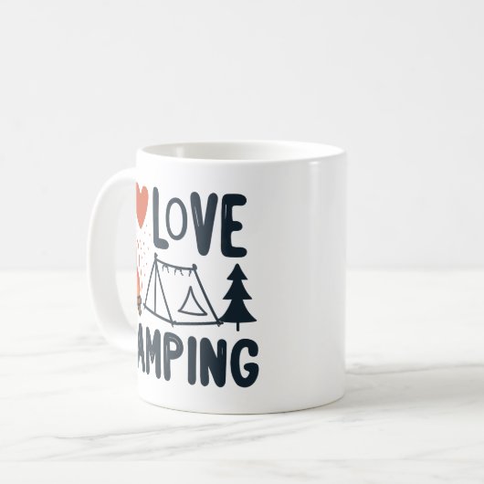 CAMPING NIEDLICH I LIEBE KAFFEETASSE (Vorderseite Links)