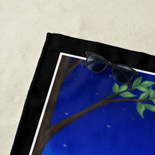 Camping Night Beach Handtuch (Beispiel)