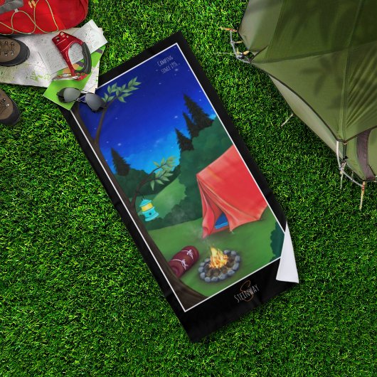 Camping Night Beach Handtuch