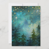 Camping Night Time Forest Wilderness Geburtstag Einladung (Rückseite)