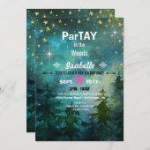 Camping Night Time Wald Wildnis Einladung (Vorne/Hinten)