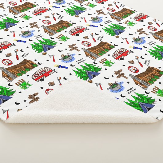 Camping oder Mittelwesten - Happy Camper Sherpadecke (3/4)