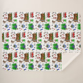 Camping oder Mittelwesten - Happy Camper Sherpadecke (Vorderseite (Horizontal))